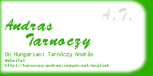 andras tarnoczy business card